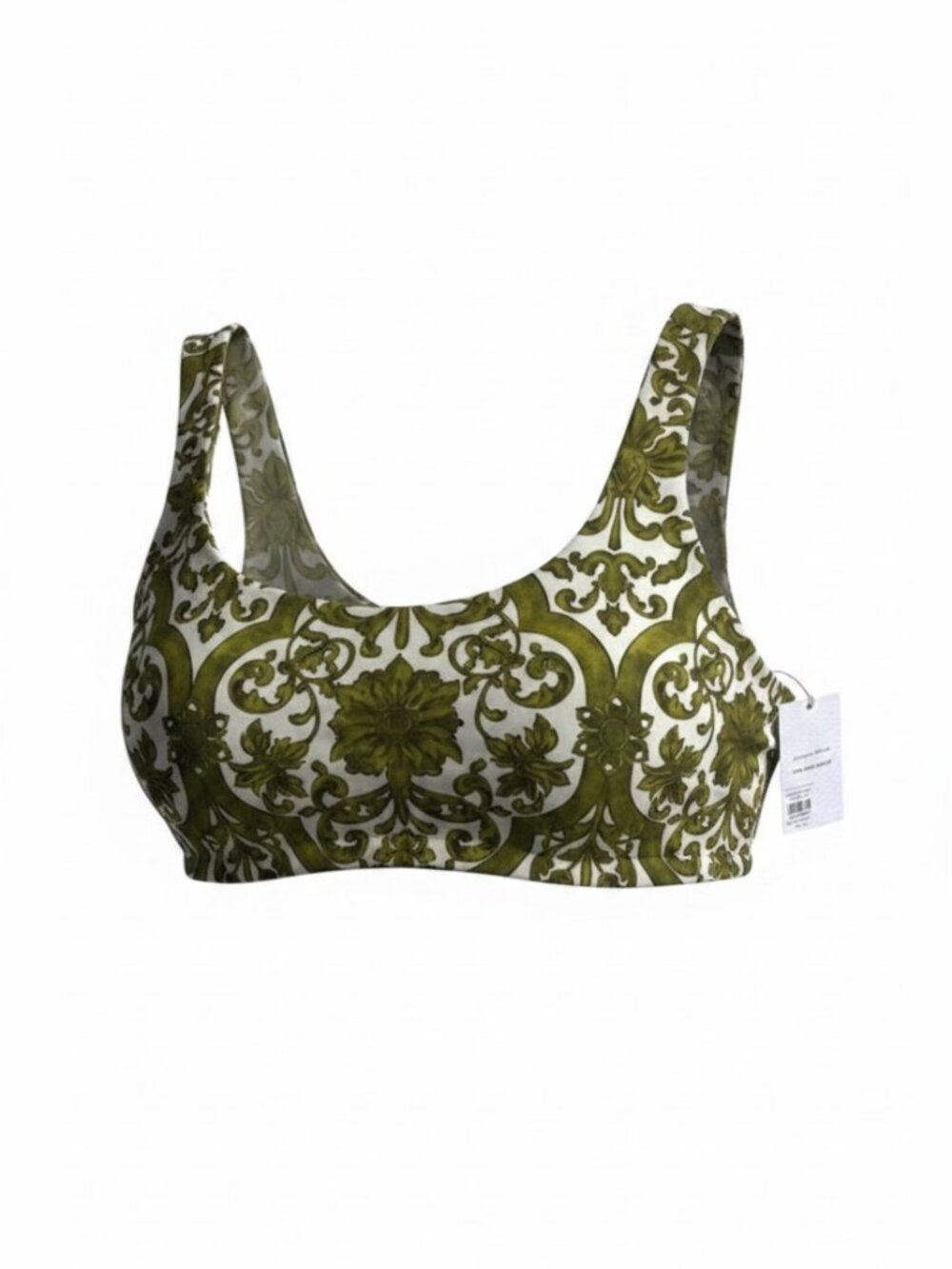 Women's Savannah Morrow Noemi Swim Top - Sicilian XL Green &‎ White NWT